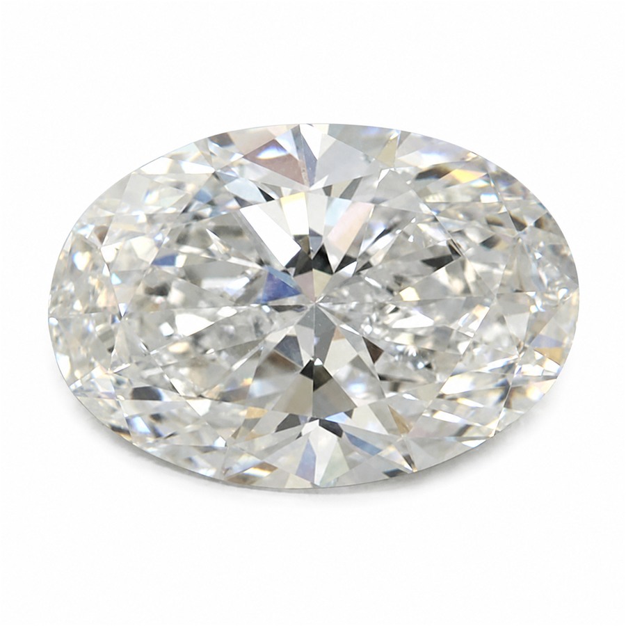 Oval lab-grown diamond