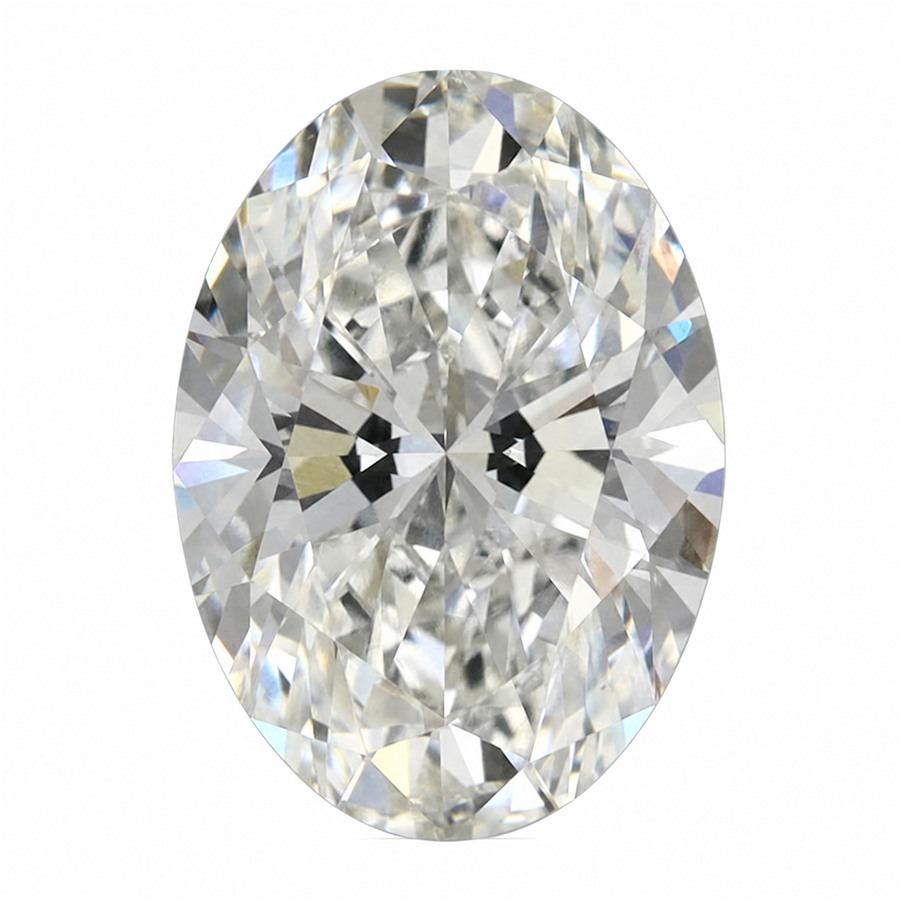 Oval lab-grown diamond