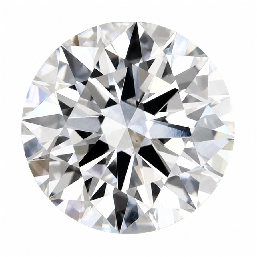 Round lab-grown diamond