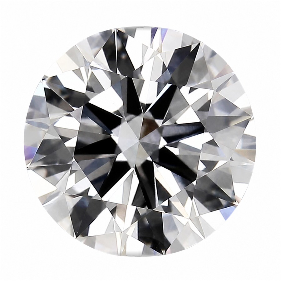 Round lab-grown diamond